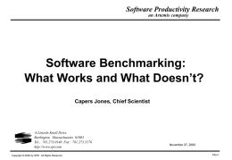 Software Benchmarking