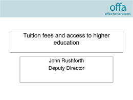 Tuition fees and access to higher education