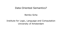 Data-Oriented Semantics?