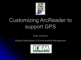 Customizing ArcReader to support GPS