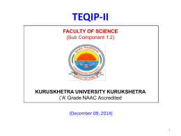 [Institution Name] TEQIP II 4th JRM