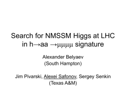 Search for NMSSM Higgs at LHC in h→aa →mmmm signature
