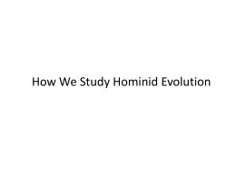 Introduction to Hominid Evolution