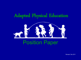 Adapted Physical Education - Los Angeles Unified School