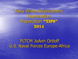 TIPS - Navy Advancement