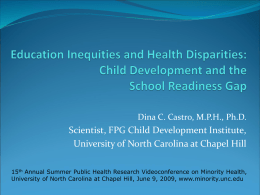 Education Inequities and Health Disparities: Child