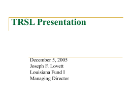 TRSL Presentation