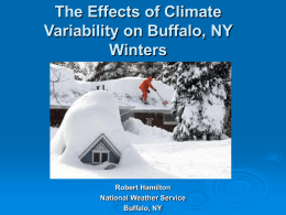 The Effects of Climate Variability on Buffalo, NY, Winters