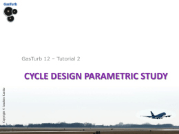 GasTurb 12: Cycle Design Parametric Study