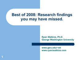 Best of 2008: Research findings you may have missed.