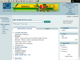 VIRTUAL HEALTH LIBRARY JAMAICA PROJECT