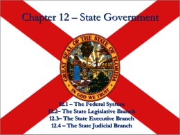 Chapter 12 – State Government