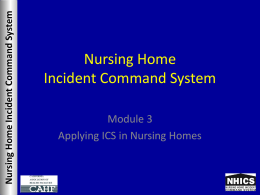 Nursing Home Incident Command System