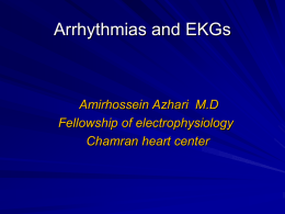Arrythmias and EKGs - Isfahan University of Medical Sciences