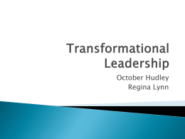 Transformational Leadership - New Jersey City University