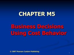 Chapter M1 - Pearson Education North America