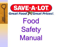 Food Safety Manual - Jamieson Family Markets