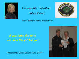 Community Volunteer Police Patrol