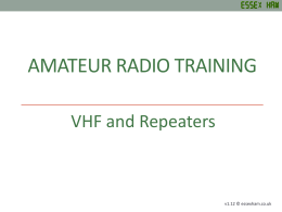 Foundation: VHF & Repeaters (Essex)