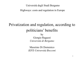 Privatization and regulation, according to politicians