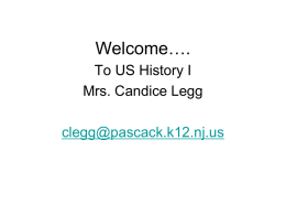 Welcome…. - Pascack Valley Regional High School District