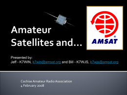 Amateur Satellites and…