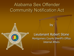 Alabama Sex Offender Community Notification Act