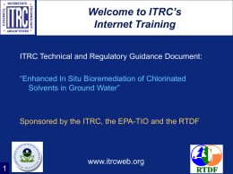 ITRC EISB Internet Training - CLU-IN