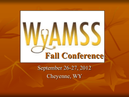 WyAMSS Fall Conference