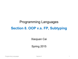 Lecture 8 Ruby: Fundamental