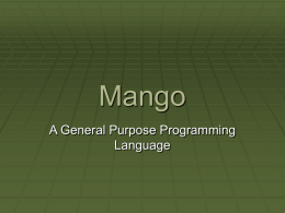 Mango - Welcome [Savannah] - non-GNU
