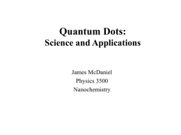 Quantum Dots and Their Applications