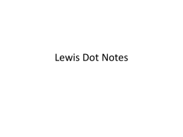 Lewis Dot Notes - Yorkville High School