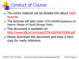 E-Course on Indian Seismic Code IS:1893