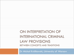 Internacjonalizacja prawa karnego [wprowadzenie]
