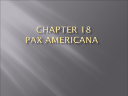 Chapter 18 Pax americana - Greater Victoria School District