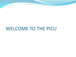 WELCOME TO THE PICU - Stanford University