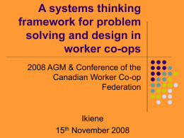 A systems thinking framework for problem solving and