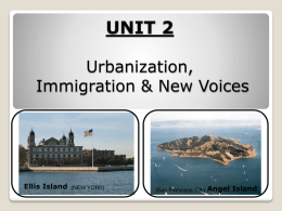 UNIT 2 Urbanization, Immigration & New Voices