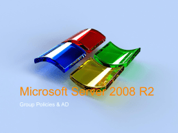 Microsoft Server 2008 R2 - Northeast Wisconsin Technical