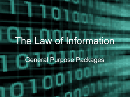 The Law of Information