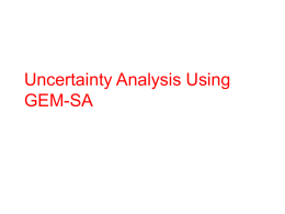 Uncertainty Analysis Using GEM-SA