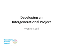 Developing an Intergenerational Project