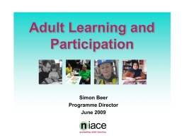 Adult Participation in Learning 2009