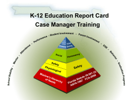 K-12 Report Card Case Manager Training Manual 6-15-12