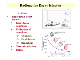 Decay Kinetics - UNLV Radiochemistry
