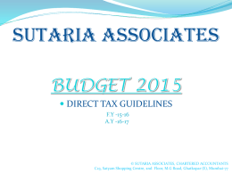 BUDGET 2015 - Sutaria Associates