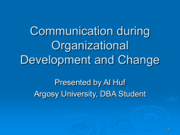 Communication during Organizational Development and Change
