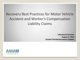 Recovery Best Practices for Motor Vehicle Accident and
