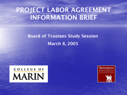 Project Labor Agreements (PLA)